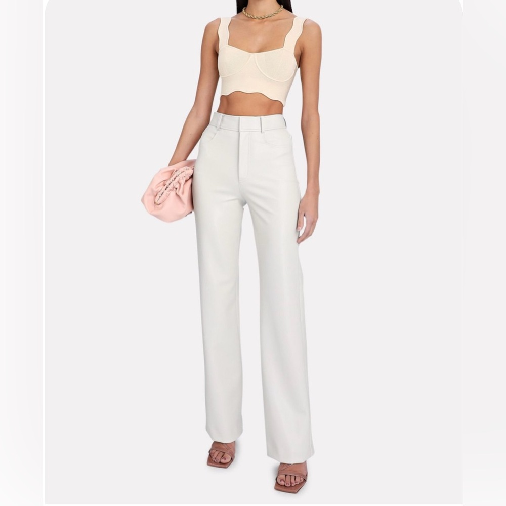 ALC Christopher Vegan Leather Straight-Leg Pants - Size 2